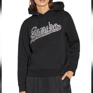 Sandro Hooded Graphic Sweatshirt